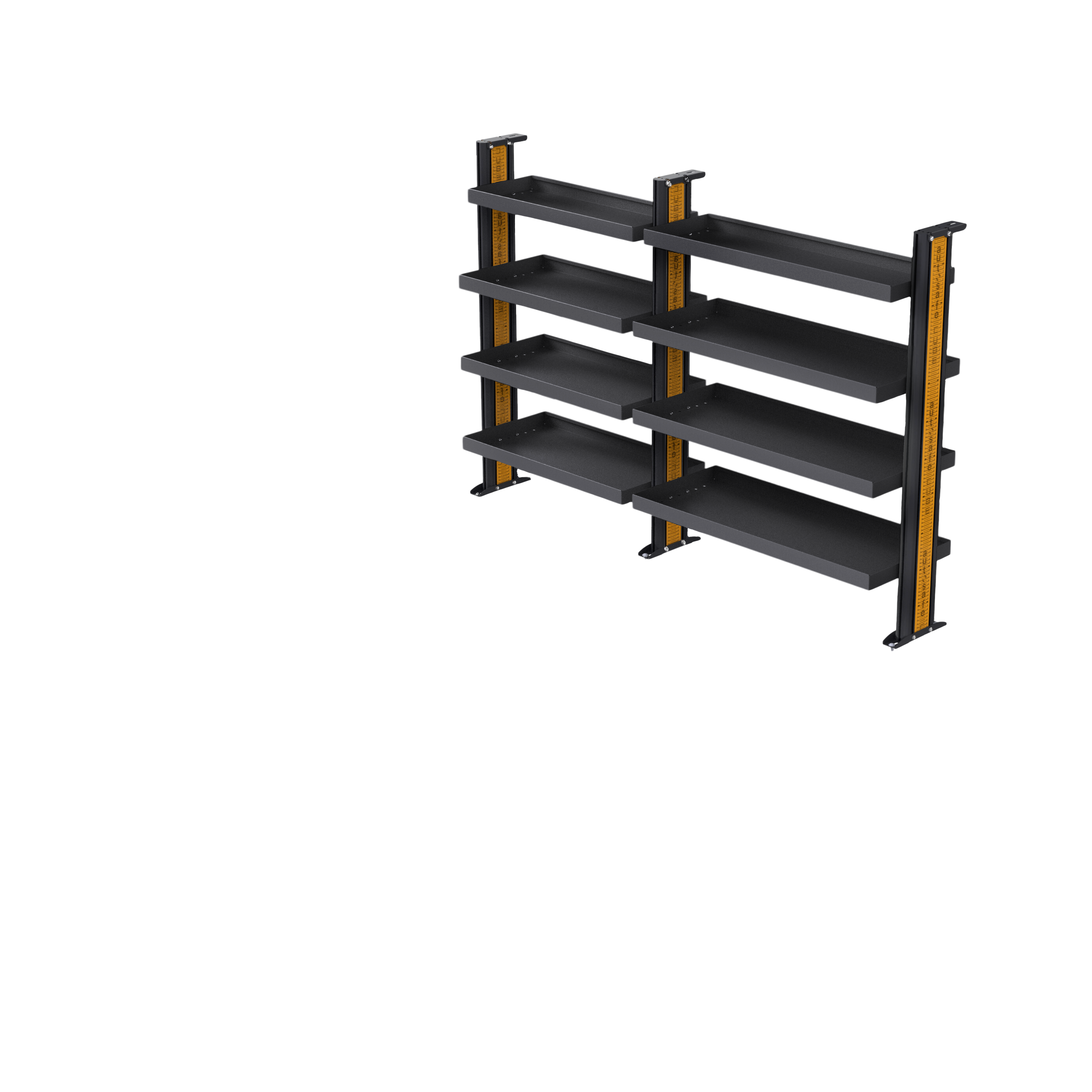 Ford Transit SWB Van Shelving - Full length Driver side variations