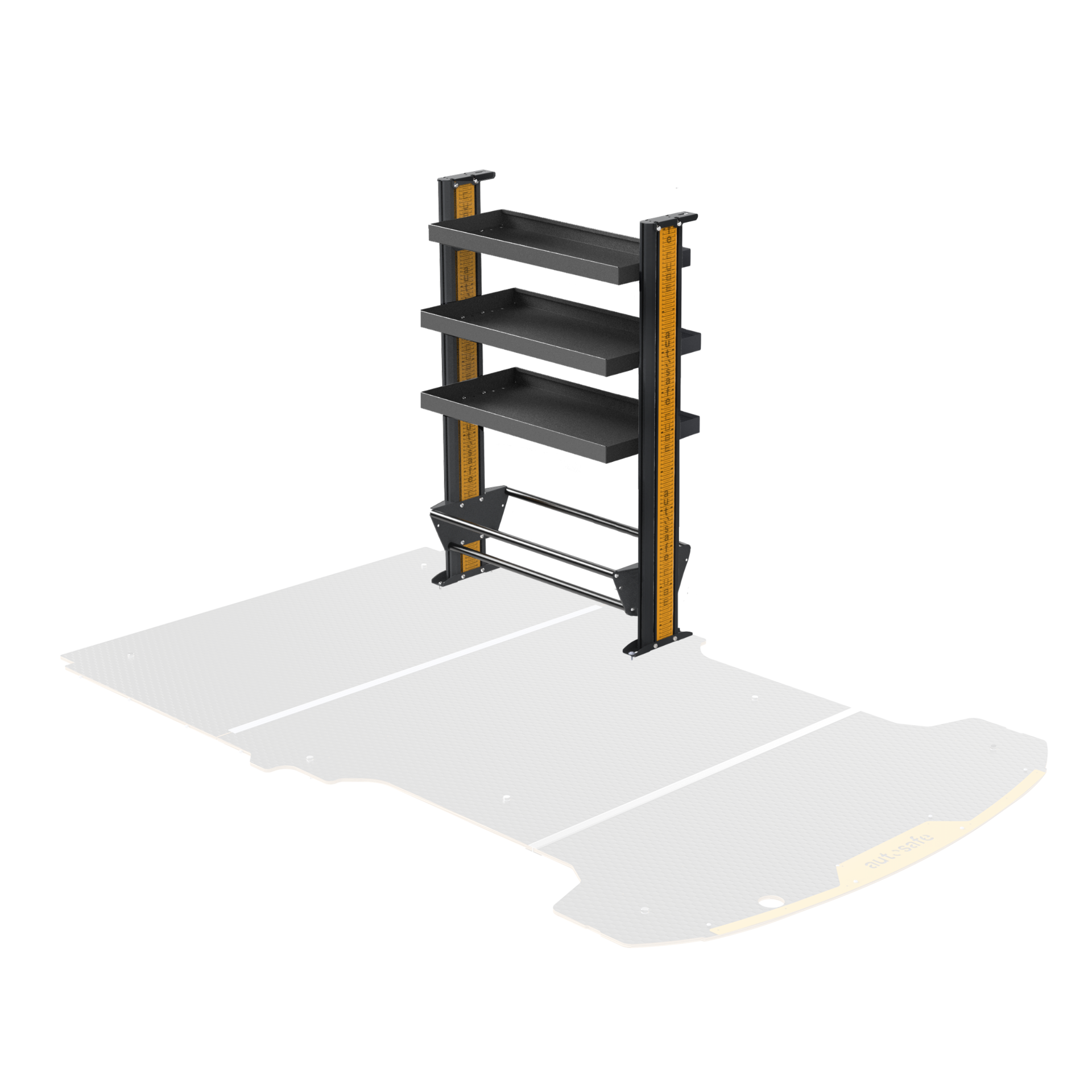Toyota Hiace SLWB Van Shelving - Driver Side Front variations