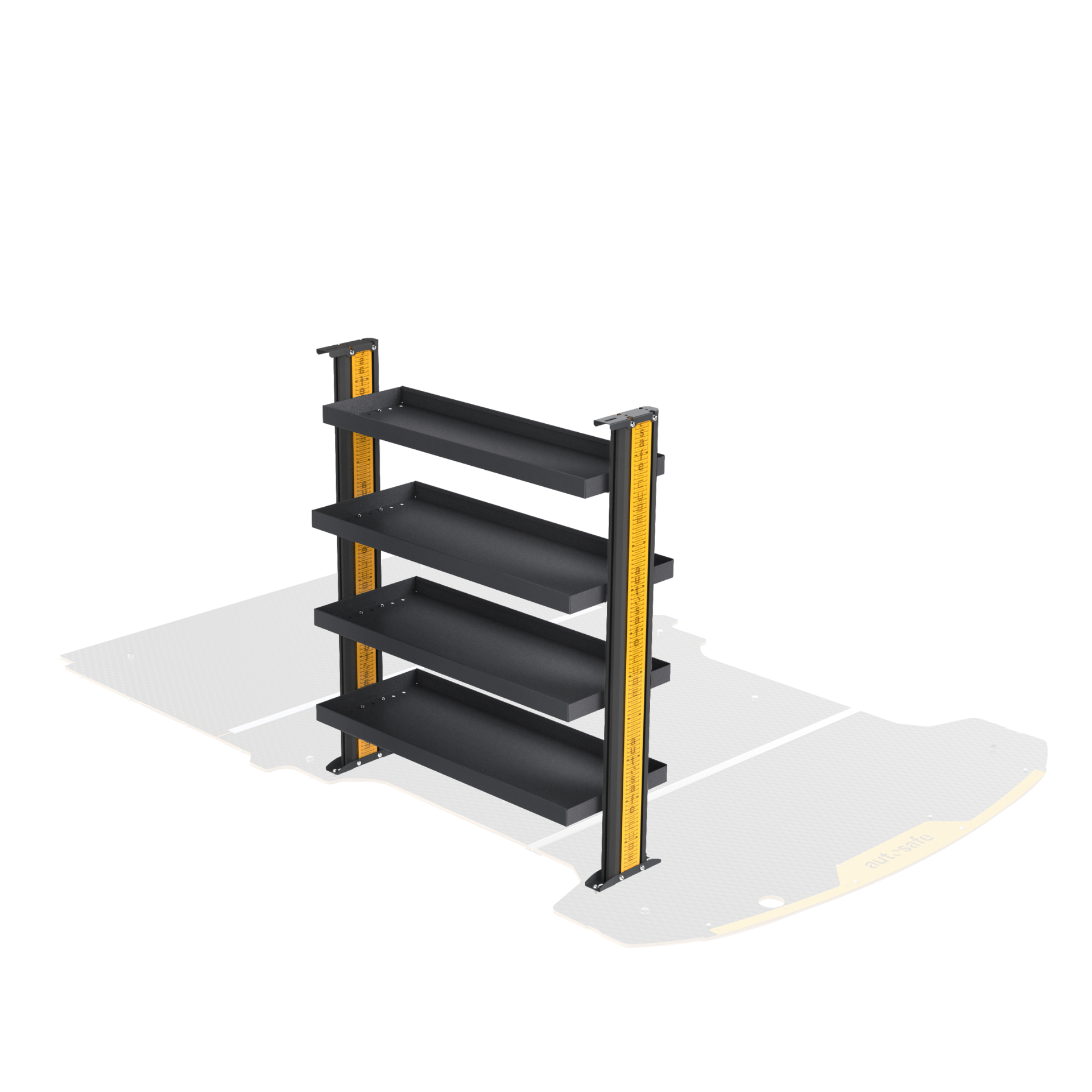 Ford Transit SWB Van Shelving - Driver or Passenger Side Rear variations