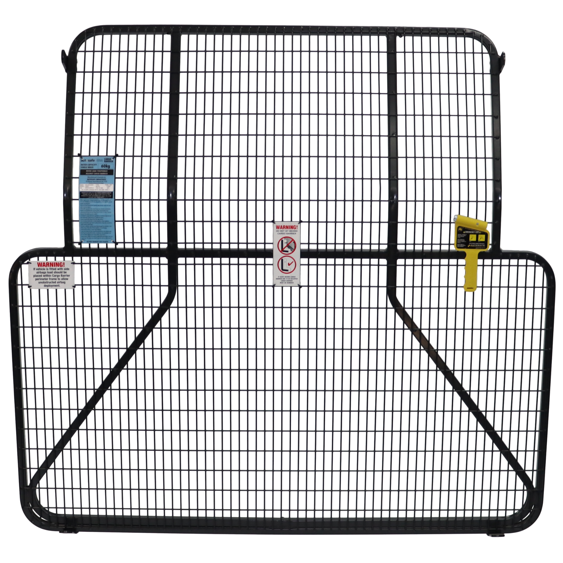 Volkswagen Caddy Mesh Cargo Barrier behind second row of seats