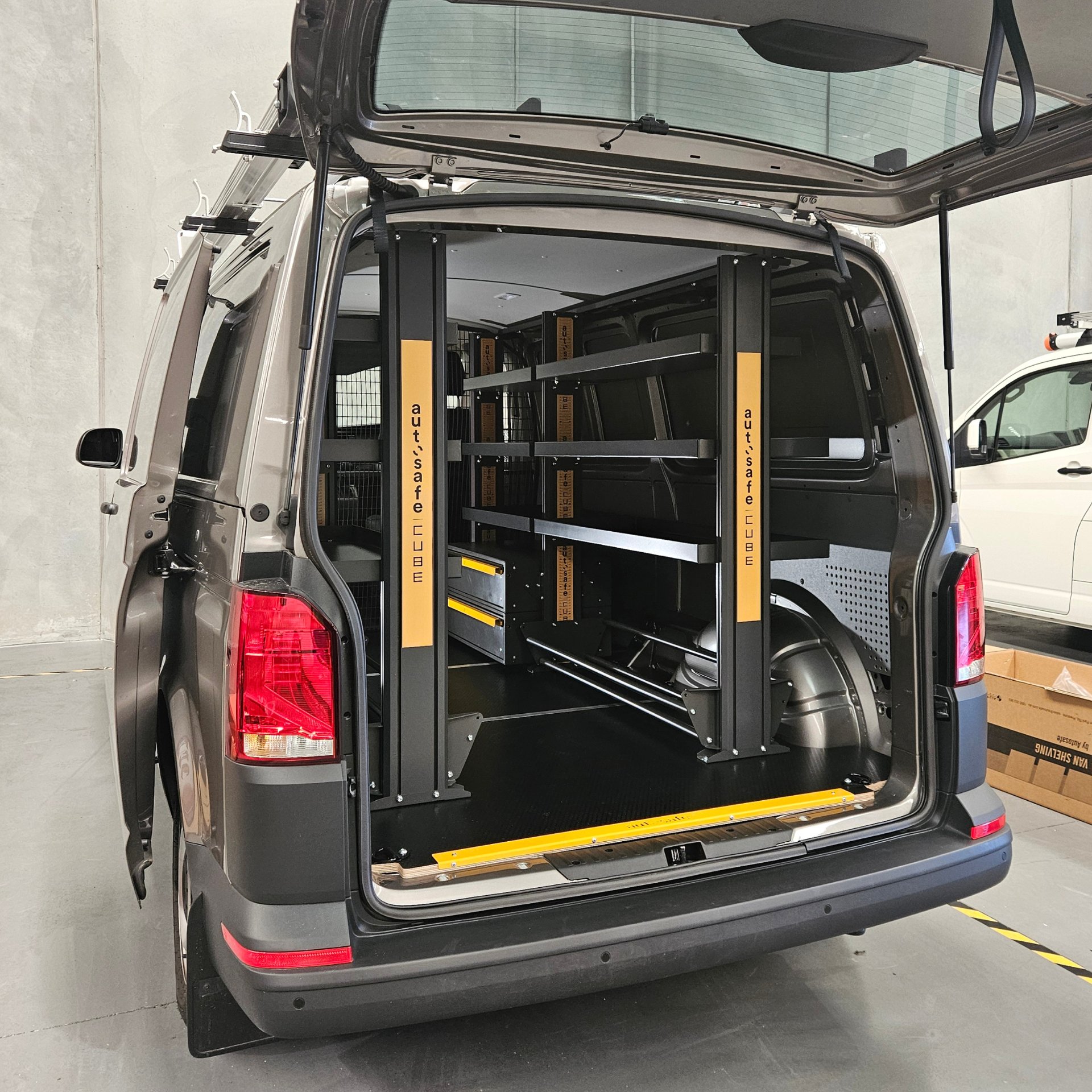 Volkswagen T6 SWB Van Shelving - Driver's Side Full Shelving variations